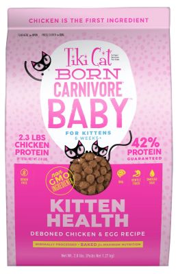 Tiki Cat Born Carnivore Grain-Free Kitten Chicken & Egg Dry Cat Food - 2.8lbs