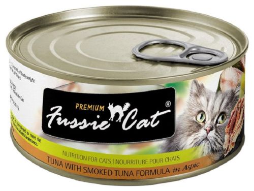 Fussie Cat Premium Tuna With Smoked Tuna Recipe In Aspic Canned Cat Food - 24 x 2.82oz