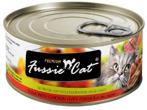 Fussie Cat Premium Tuna With Chicken Liver Recipe In Aspic Canned Cat Food - 24 x 2.82oz