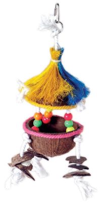 Prevue Hendryx Tropical Teasers Tiki Hut Bird Toy