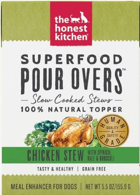 The Honest Kitchen Superfood POUR OVERS Chicken Stew Wet Dog Food Topper 12x5.5oz