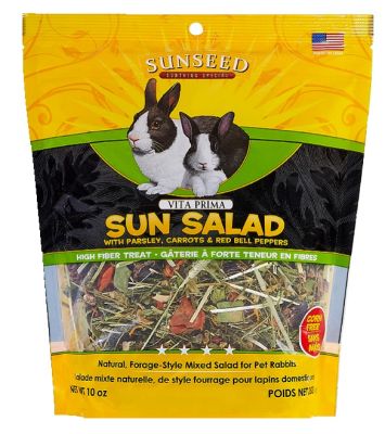 SUNSEED Vita Prima Sun Salad with Parsley, Carrots & Red Bell Peppers for Pet Rabbit - 10oz 