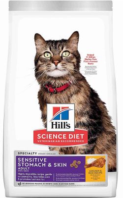 Hill's Science Diet Adult Sensitive Stomach & Skin Chicken Recipe Dry Cat Food