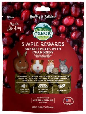 Oxbow Simple Rewards Baked Treats with Cranberry - 2oz