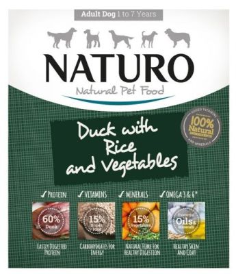Naturo Duck with Rice & Vegetables Wet Dog Food - 7x400g