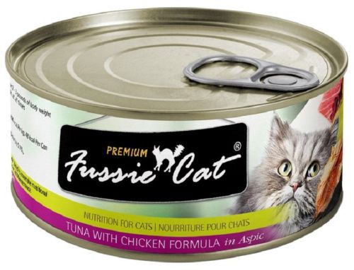 Fussie Cat Premium Tuna and Chicken Recipe In Aspic Canned Cat Food - 24 x 2.82oz