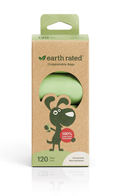 Earth Rated Compostable Dog Poop Bags - 120Bags/Box
