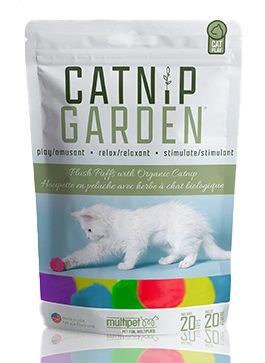 Multipet Catnip Garden Plush Puffs with Organic Catnip (20pc)