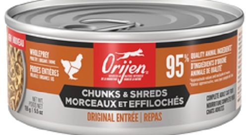 Orijen Chunks and Shreds Original Entree Recipe Adult Canned Cat Food - 12x5.5oz