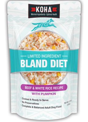 KOHA Limited Ingredient Bland Diet Beef & White Rice Recipe for Dogs Food Pouches - 12.5oz
