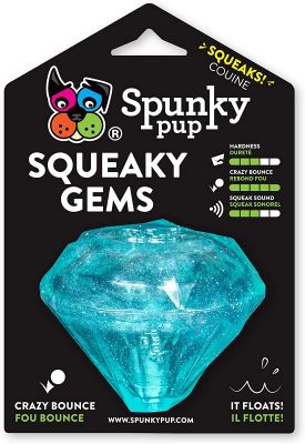 Spunky Pup Diamond Squeaker Dog Toy - Assorted Colours