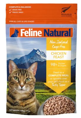 Feline Natural Chicken Feast Raw Freeze-Dried Cat Food - 320g