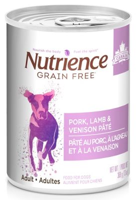 Nutrience Grain Free Pork, Lamb & Venison Pate Canned Dog Food 12x13oz