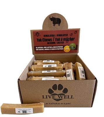 Live Well Pets Himalayan Yak Cheese BULK - Medium 25pc