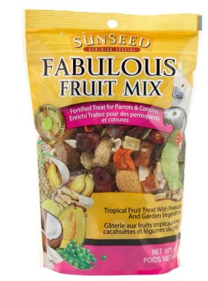 SUNSEED Fabulous Fruit Mix Treat for Parrots & Conures - 12oz