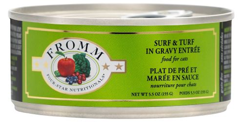 Fromm Shredded Surf & Turf in Gravy Entree Canned Cat Food - 12x5.5oz