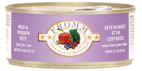 Fromm Four-Star Beef & Venison Pate Canned Cat Food 12x5.5oz