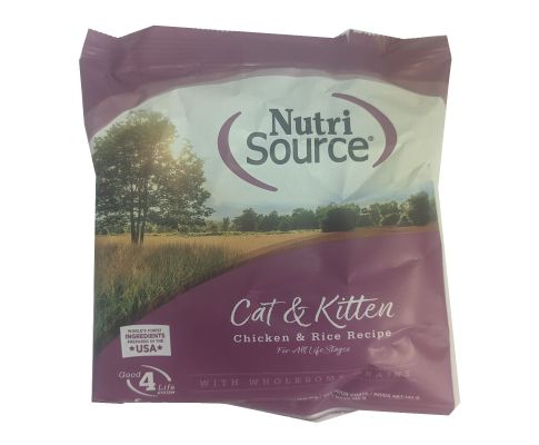 NutriSource Cat & Kitten Chicken & Rice Recipe With Wholesome Grains Dry Cat Food - Sample