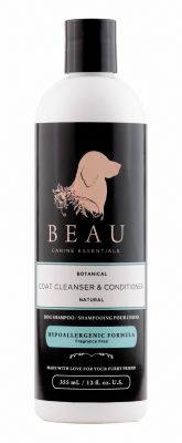 Beau Premium Hypoallergenic Shampoo Fragrance Free for Dogs - 12oz