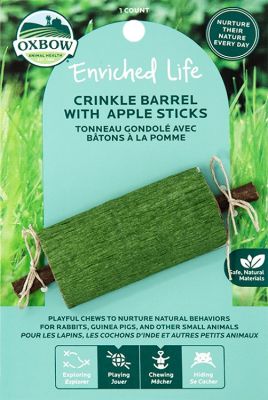 Oxbow Enriched Life Crinkle Barrel with Apple Sticks