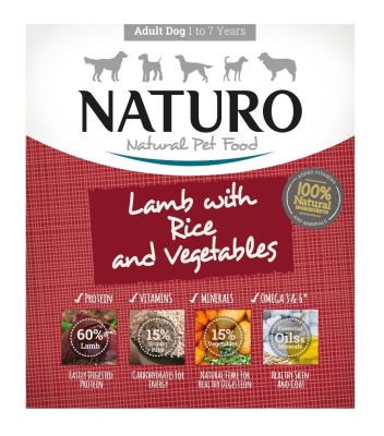 Naturo Lamb with Rice & Vegetables Wet Dog Food - 7x400g