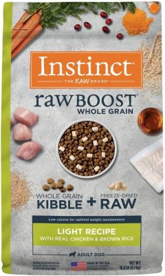 Instinct Raw Boost Whole Grain Chicken and Brown Rice Light Recipe Dry Dog Food