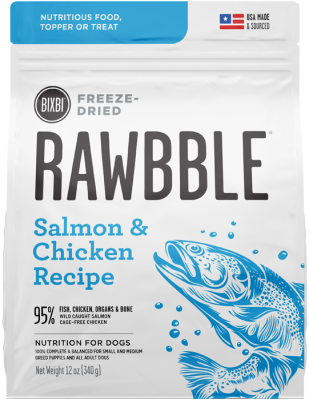 Bixbi Rawbble Salmon & Chicken Freeze-Dried Dog Food
