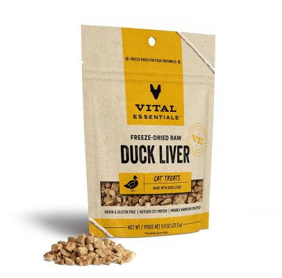 Vital Essentials Freeze-Dried Duck Liver Cat Treats 0.9 oz