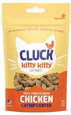 Etta Says! Cluck Kitty Kitty 100% Chicken with Catnip Freeze-Dried Cat Treat 21g