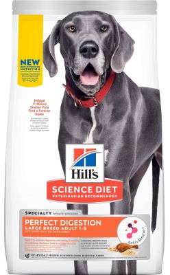 Hill's Science Diet Perfect Digestion Chicken, Brown Rice & Whole Oats Recipe Large Breed Dry Dog Food-22 lbs
