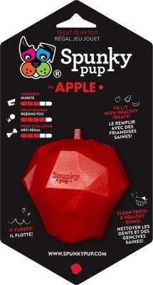 Spunky Pup Treat Holding Apple Dog Toy 