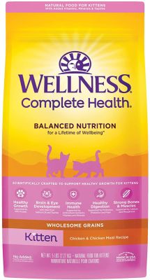 Wellness Complete Health Wholesome Grains Chicken & Chicken Meal Recipe Kitten Dry Cat Food - 5 lbs