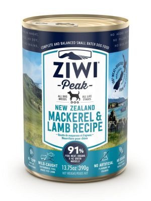 ZIWI Peak Grain-Free Mackerel & Lamb Canned Dog Food 12 x 13.75oz