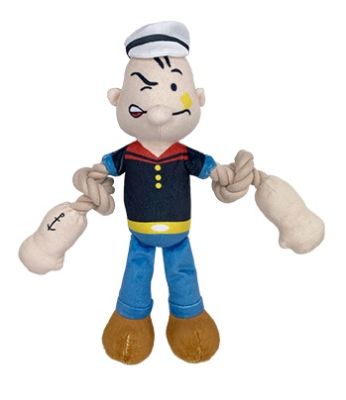 Multipet Popeye With Rope Arms Dog Toy