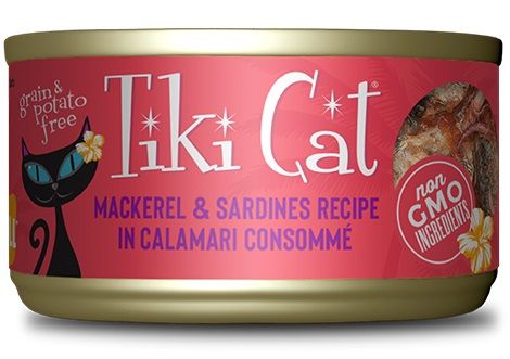 Tiki Cat Makaha Grill Mackrel and Sardine in Calamari Consomme Canned Cat Food