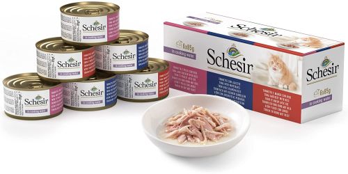 Schesir Tuna With Chicken, Whitebaits & Beef Variety Pack Canned Cat Food 6 x 85g