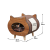 PetPals KITTY TUNNEL HOUSE Cat Shaped Bed