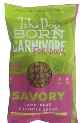 Tiki Dog Born Carnivore Savory Lamb, Peas & Lentils Recipe Grain-Free Baked Kibble Dry Dog Food - Sample