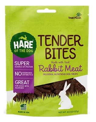 Hare of the Dog Rabbit Tender Bites Dog Treats 4.5 oz