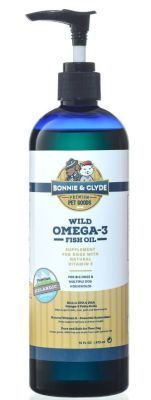 Bonnie & Clyde Wild Omega-3 Fish Oil Supplement with Natural Vitamin E for Dogs & Cats