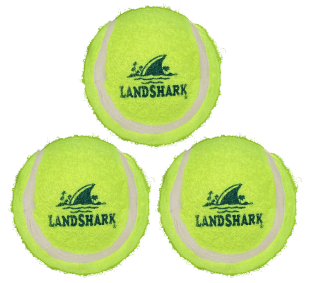 Multipet LandShark Tennis Balls Dog Toy  (3 Packs)