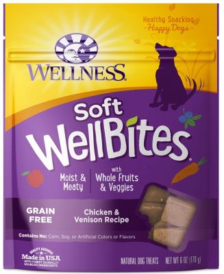 Wellness WellBites Grain-Free Chicken & Venison Dog Treats 6oz