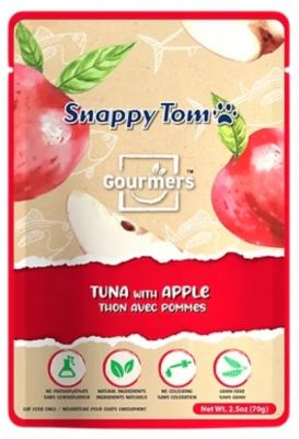 Snappy Tom Gourmers Tuna with Apple Grain Free Cat Food Pouches - 12 x 70gm/2.5oz