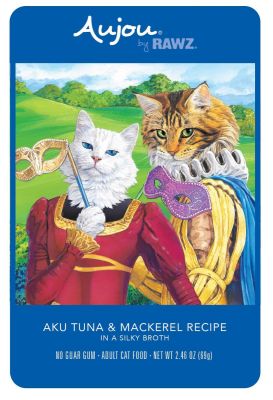 RAWZ Aujou Aku Tuna and Mackerel Recipe Cat Food Pouches - 8x2.46oz