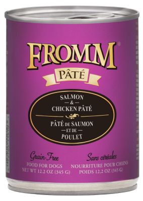 Fromm Grain-Free Salmon & Chicken Pate Canned Dog Food - 12x12oz