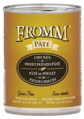 Fromm Grain-Free Chicken & Sweet Potato Pate Canned Dog Food 12x12.2oz