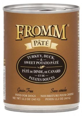 Fromm Grain-Free Turkey, Duck & Sweet Potato Pate Canned Dog Food 12x12.2oz