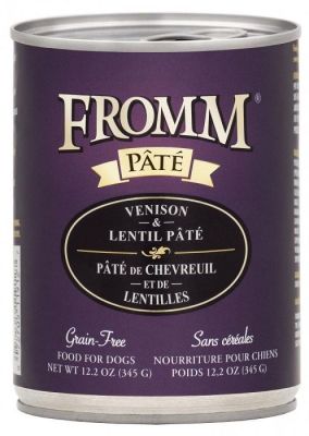 Fromm Grain-Free Venison & Lentil Pate Canned Dog Food 12x12.2oz