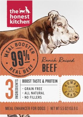 The Honest Kitchen Meal Booster 99% Beef  Wet Dog Food Topper - 12x5.5oz