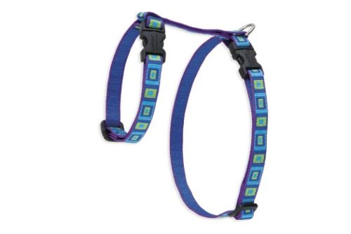Lupine Originals Pattern H-Style Adjustable Cat Harness - Sea Glass
